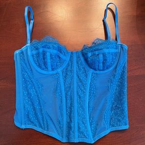 Urban Outfitters Out From Under Modern Love Corset blue size small